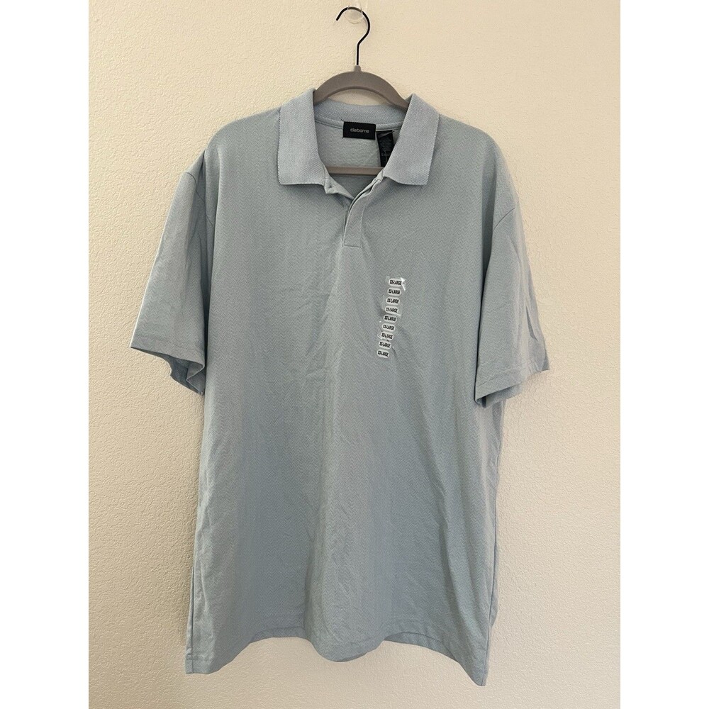 Claiborne Men's Blue Polo Shirt Pima Cotton Blend Size XXL